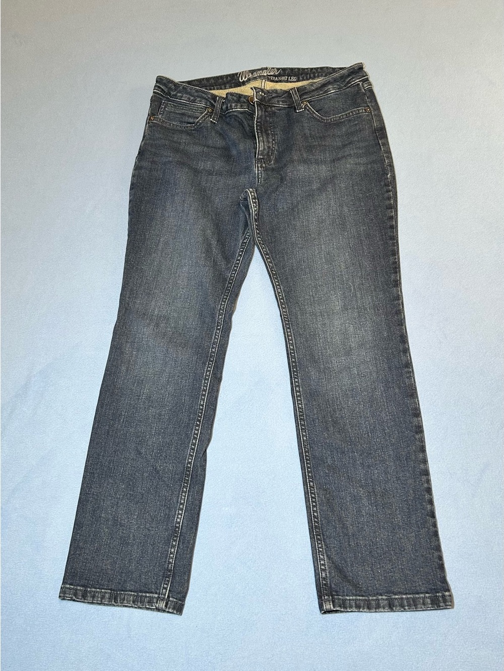 Wrangler Women’s Straight-Leg Dark Wash Jeans
